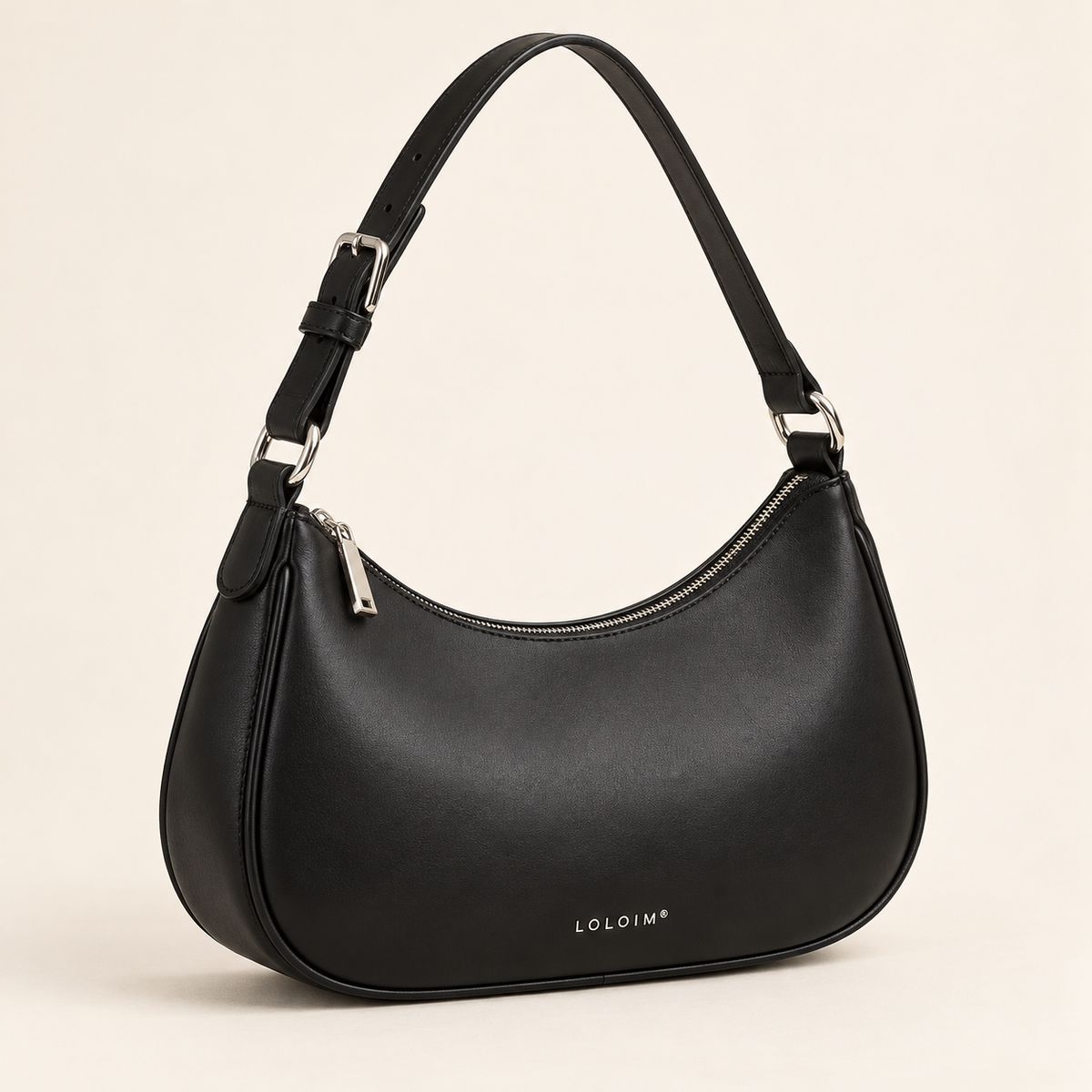 loloim® Black Crescent Shoulder Bag