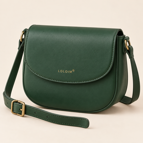 loloim® Forest Green Saddle Crossbody Bag