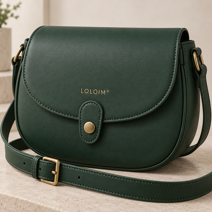 loloim® Forest Green Saddle Crossbody Bag