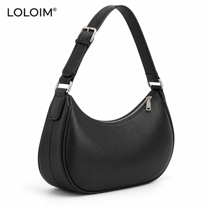 loloim® Black Crescent Shoulder Bag