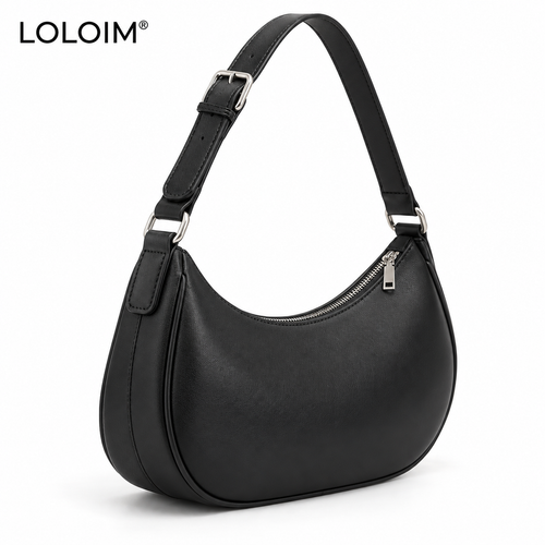 loloim® Black Crescent Shoulder Bag