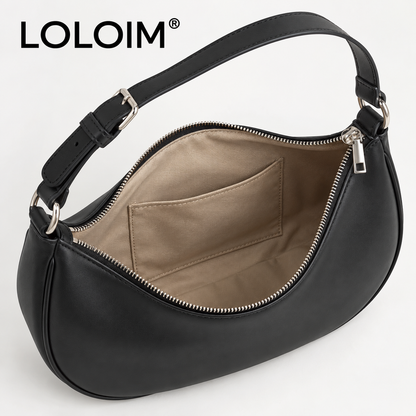 loloim® Black Crescent Shoulder Bag